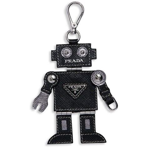 prada saffiano robot keychain|prada saffiano leather robot keychain.